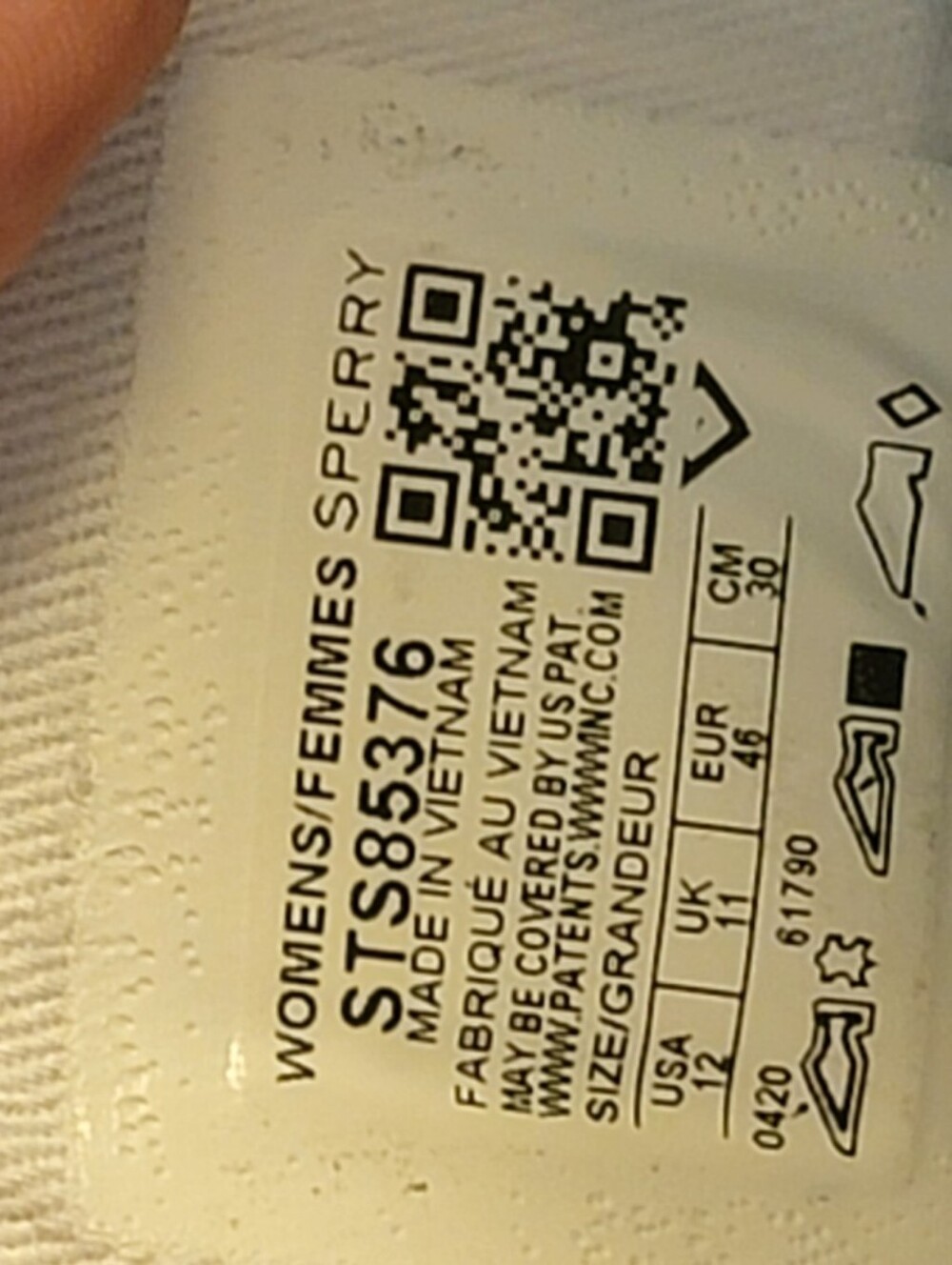 Sperry Top Sider White Sneaker Size 12 - Picture 12 of 12